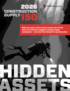 Cover of Webb Analytics' 2026 Construction Supply 150