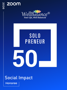 Zoom Solopreneur 50 WellBalance Honoree