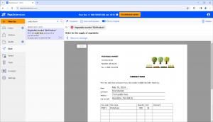 Example of full-text search results within the FaxExtension