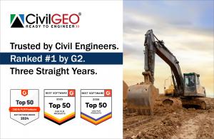 CivilGEO software ranked number one in G2 Best Software Awards 2026 for civil engineering design.