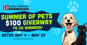 Dudley DeBosier Announces “Summer of Pets” Giveaway and Sponsorship of Spay-and-Neuter Clinic