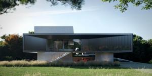 Contemporary coastal luxury residence by Studio KHORA designed for resilient living in Florida’s coastal environments.