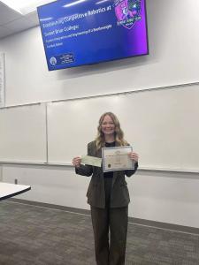 Sweet Briar student takes first place in ASME Virginia presentation competition.
