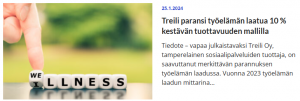 Uutinen Treilin tuottavuuden parantumisesta