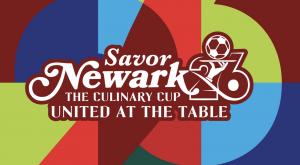 Savor Newark logo representing Newark’s global culinary identity and cultural diversity
