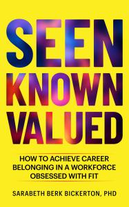 Front cover of new book Seen Known Valued bright yellow with title in large, colorful bold letters