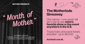 promotional images from mother modern plumbing's "month of mother" and motherlode giveaway 2026