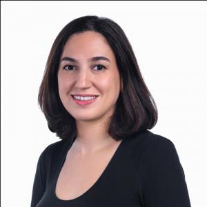 Headshot of female Head of Consumer Products & Solutions, Lena Zurkiya