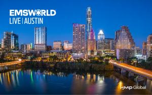 City of Austin Texas with the EMS World LIVE | Austin logo and HMP Global Logo