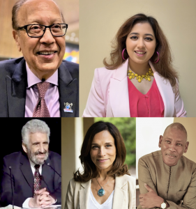 GPEN OFFICIALS Amb. Anwarul K Chowdhury, Kehkashan Basu, David Weinberg, Lisa Worth Huber and Mabingue Ngom