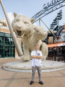 Green Shield Deck Builders' CEO Adam Rought visits Detroit Tigers' Comerica Park
