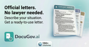 DocuGov.ai logo - AI-powered letter generator for appeals, demand letters, and formal complaints