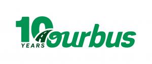 OurBus 10th anniversary logo