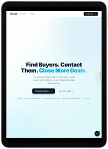 Clocsy.com homepage