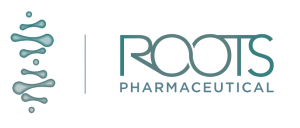 Roots Pharmaceutical Logo green text on white background