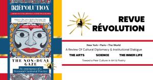 Composite image featuring the cover of Revue Révolution Issue VII, The Non-Dual Gaze, and the publication’s logo.