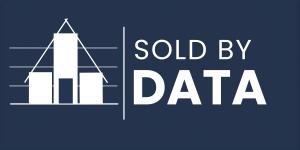 Sold by Data logo, bar chart in the shape of a house