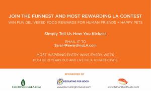 Share With Family and Friends in LA www.KickassforFood.com