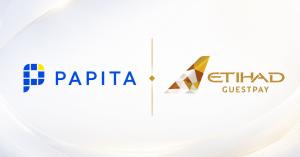PAPITA.co and Etihad Guest Pay Partnership logo lockup