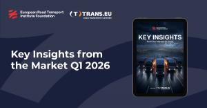 Mock up of the report titled Key insights on transport market Q1 2026 data analysis