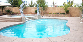 An expansive backyard pool with water features in the Central Valley, demonstrating the luxury assets now requiring critical infrastructure audits.