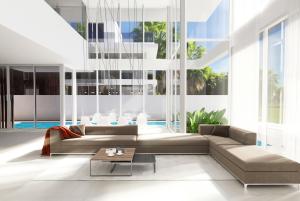 Contemporary courtyard residences by Studio KHORA in Fort Lauderdale.