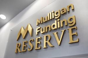 Mulligan Reserve's logo displayed at the company's headquarters.