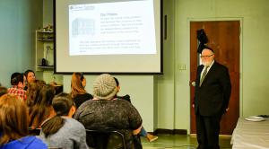 Dr. Weinstein Discussing the Mission of Shema Kolianu - Hear our Voices with staff