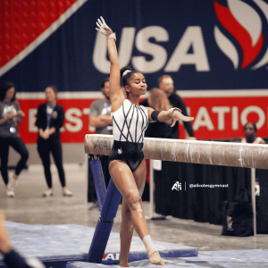 Aliana Ali Coles Buckeye Gymnastics Level 9 gymnast performing silver medal Balance Beam routine at 2026 USA Gymnastics Eastern Championships Savannah