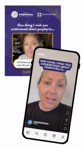 GIF showing phone screen with someone talking
