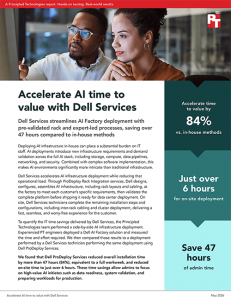 First page of a report titled: Accelerate AI time to value with Dell Services