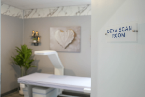 DEXA Scan Room at MetaLab by Confidia in Bristol, Connecticut used for body composition and bone density testing.