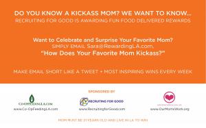 Share With Family and Friends in LA www.KickassforFood.com