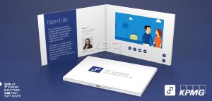 KPMG SF Lawyers Video Brochure with embedded HD IPS LCD video screen used for legal presentations and corporate communication.