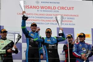  Alessandro Balzan and Dylan Medler Italian GT Podium May 2026
