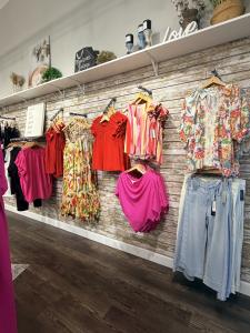 Bright clothes on display at Mainstream Boutique Saint Johns