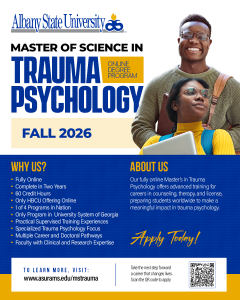 Albany State University MS in Trauma Psychology Information