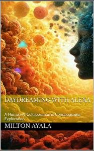 Book cover showing abstract representation of human-AI consciousness collaboration, featuring subtle quantum patterns and digital-analog elements