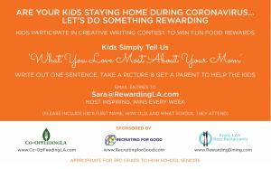 Share to Inspire Family and Friends in LA www.KidsWinFood.com
