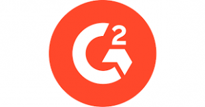 A white stylized "G" with a superscript "2" centered inside a vibrant orange circle.