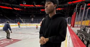  Martyn Kingsley, also known as MartynGBuckets, standing rinkside inside a professional sports arena while representing entrepreneur branding, business development, and operational leadership.