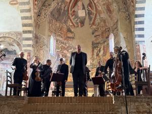 Asolo Chamber Orchestra performing at Villa Badia during ECHOS 2026 in Italy.