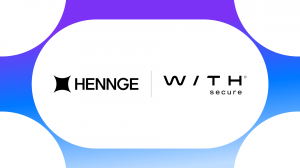 A HENNGE branded imaged showing both the HENNGE and With Secure logos.