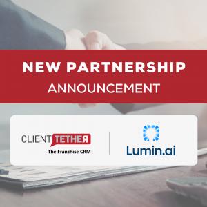 ClientTether and Lumin.ai Partnership Announcement Graphic
