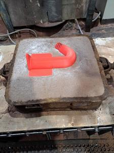 3D-printed pattern assembled ready for moulding