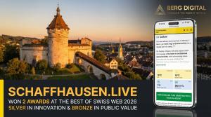 Schaffhausen.live by Berg Digital won Silver and Bronze at Best of Swiss Web 2026