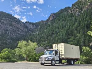 Dry Box delivers a storage container rental to a rural Utah
