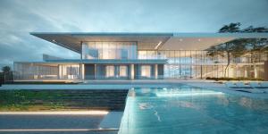 Contemporary waterfront residence by Studio KHORA near Miami.