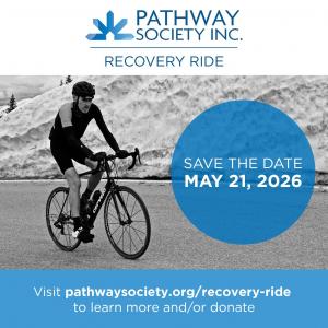 Gary Montrezza's riding a bike to promote Pathways Society Everest ride