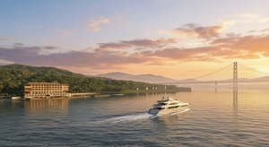 Rendering of the seaside facade of wellness retreat THE PASONA